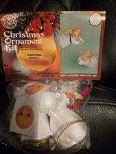 Walco Vintage Christmas Ornament Kit 2 Christmas Angerls 1975 Sequins Beads NEW picture