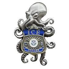 EL19-1 ICE Challenge Coin ERO DRO HSI Agent Octopus Alligator Alcatraz picture