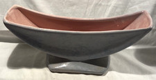 Vtg Gonder Pottery Planter Mid Century Modern Pink & Gray USA J 55 12 5/8
