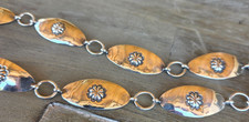 Vintage Navajo Native American Coin Silver Concho Belt Made From Silver Dimes picture