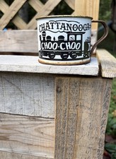 Vintage Chattanooga Choo Choo Train Enamel Metal Mug Cup Rustic Decor picture