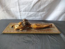 Vintage 1979 Giovanni Schoeman Embrace Bronze Statue Nude Couple Kiss Signed picture