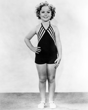 SHIRLEY TEMPLE STRIPED SWIMSUIT CUTE STUDIO PORTRAIT PRINTS AND POSTERS 197185 picture