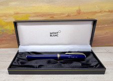 MONTBLANC  Generation Navy Blue Resin & Gold Plated Trim Rollerball Pen picture