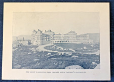 RARE MENU 1903 Mount Washington Hotel w/ Proposed Site of Children’s Playground picture