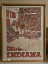 Vintage 1983 Indiana University Crowd Print With Frame picture