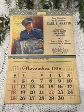 Vintage 1956 Calendar BettyBaker Cooking Club Recipes+State Farm Insurance Promo picture