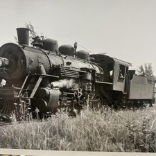 Vintage Norwood & St. Lawrence Steam Locomotive Photo 4x5 B&W Gelatin Original picture