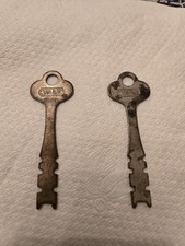 Two (2) Vintage Flat Steel Skeleton Keys (Yale & Towne) picture