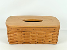 Vintage Longaberger Long Lidded Tissue Box Signed 2001 picture