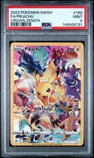 Pokémon TCG Pikachu 160/159 Crown Zenith Secret Rare Holo Full Art PSA 9 picture