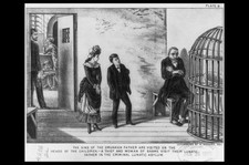 Photo:1884 Drunken Father Lunatic Asylum Temperance Crime Tinted picture