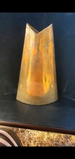 Vintage MCM Modernist James Johnston 13” Art Brass Vase Vessel picture