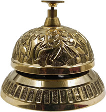 Solid Brass Victorian Style Service Desk Bell, Antique picture