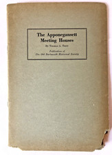 DARTMOUTH MA 1931 Apponegansett Meeting House Quakers w/Photo of Buried Friends picture