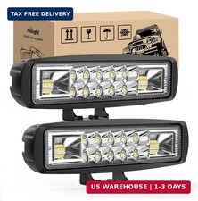 LED Pods 2PCS 6 Inch 60W Flood Spot Beam Combo Light Bar Driving Fog Off picture