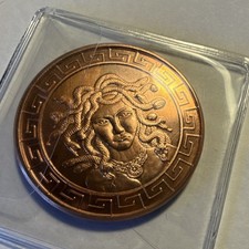 Anonymous Mint 1 Ounce .999 Copper Medal Round Medusa & Owl Design Collectible picture