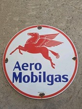 VINTAGE AERO MOBILGAS PORCELAIN SIGN 12