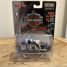 Maisto Harley-Davidson 1962 FLH Duo Glide 1:24 Die Cast Replica Blue in Package picture