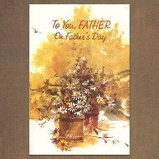 Vintage 1970s American Greetings FATHER'S DAY Card FOR FATHER With Love & Thanks picture