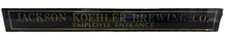 Jackson Koehler Brewing Co Employee Entrance Antique Jalousie Glass Sign picture