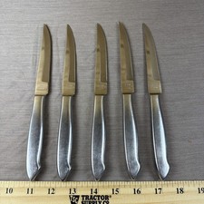 Vintage Regent Sheffield Black Knight Stainless Knife Set Of 5 Japan picture