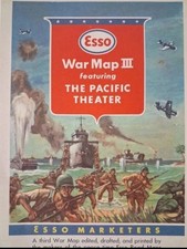 WWII 1940s Pacific Theater ESSO GAS OIL MAP 33