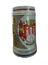 Original King Hamburg Coat of Arms 1/2 L Beer Stein 404, Western Germany Pre1989 picture