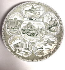 1950's Chicago Illinois Landmark Plate Chicago Stadium & Stockyards picture