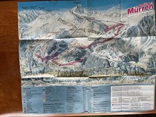 Vintage Mitten Schilthorn Ski Run Map Switzerland appx 35 years old picture