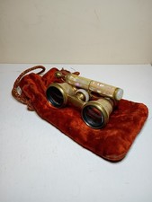 Antique COLMONT PARIS Mother of Pearl OPERA GLASSES W. A. Tice Auburn NY picture