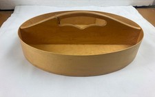 Oval DIVIDED CARRIER TRAY BASKET Shaker  BRENT ROURKE SIGNED  14.25