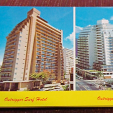 Vintage Paper Postcard Outrigger Surf Hotel Outrigger West Hotel Hawaii picture