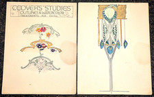 Antique Coover's Studies China Painting Watercolor Treatment F.G. Coover c1915 picture