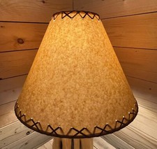Rustic Oiled Kraft Laced Lamp Shade - 18
