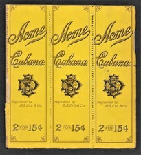 1898 Three (3) Acme Cubana Paper Cigar Holders from the D.S. Erb & Company picture
