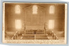 RPPC Lorton VA-Virginia, Interior Of Old Pohick Church Real Photo Postcard picture