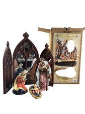 Vintage Grandeur Noel Porcelain Nativity Set 2003 Collector's Edition Christmas picture