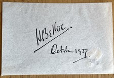 French Writer Hilaire Belloc Autograph picture