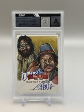 2025 Hollywood Masterpiece 1/1 Sketch Card Signed By Cheech And Tommy Chong picture