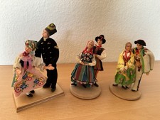 Vintage Polish Folk Art Dolls Cepelia Krakow Lalki Regionalne Set 3  picture