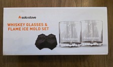 Solo Stove Pair of whiskey glasses and Flame ice mold set New Open box very Nice picture