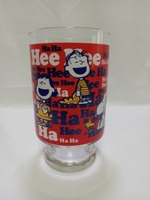 VINTAGE PEANUTS Charlie Brown Snoopy Laughing Comic 28oz Glass 1965 picture
