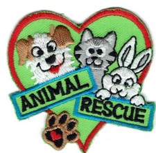 Girl Boy Cub ANIMAL RESCUE Care Adoption Fun Patches Crests Badges SCOUT GUIDES picture