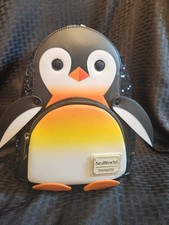 Loungefly SeaWorld Parks Exclusive Sequin Penguin Mini Backpack *Rare* picture