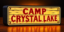 Camp Crystal Lake 3D Printed LightBox Desk Sign – Friday The 13th Horror Movie picture