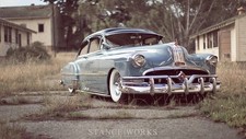Cars 1951 pontiac chieftan deluxe sedan two door custom Art Print Poster 11x17 picture