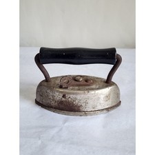 Antique A-Best-O No 602 Sad Iron Miniature Toy Cast Iron Black Wood Handle picture