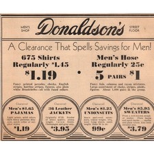 1935 MPLS Journal Newspaper Ad Donaldson's Department Store Men's Shop FL5-2 picture
