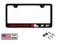 Mustang Coyote Badge Stainless Steel License Plate Frame for Ford 5.0 GT Models picture